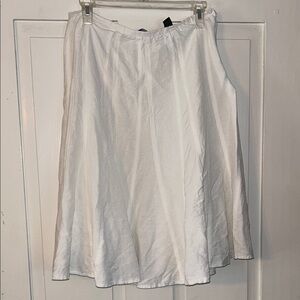 LARRY LEVINE Women’s White A-Line Skirt Romantic Coastal Cowgirl size 10